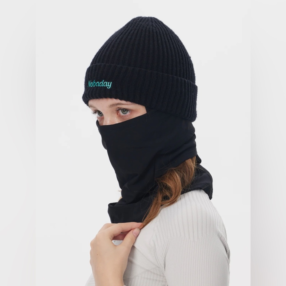 Black Beanie with Face Mask